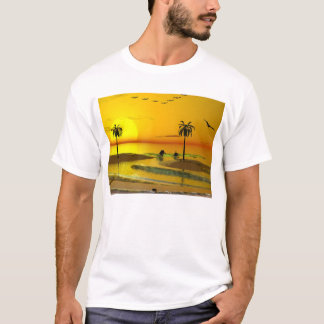 Paradies-Ufer-Sonnenuntergang T-Shirt