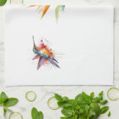 Paradies- und Kolibri in Aquarellfarben Geschirrtuch (Gefaltet)