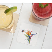 Paradies- und Kolibri in Aquarellfarben Glasuntersetzer