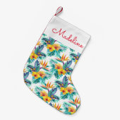 Paradies- und Orchideenvogel| Name hinzufügen Kleiner Weihnachtsstrumpf (Vorderansicht (hängend))