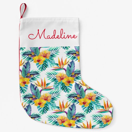 Paradies- und Orchideenvogel| Name hinzufügen Kleiner Weihnachtsstrumpf (Vorderseite)