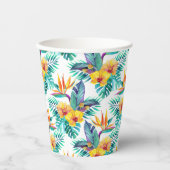 Paradies- und Orchideenvogel Pappbecher (Vorderseite)