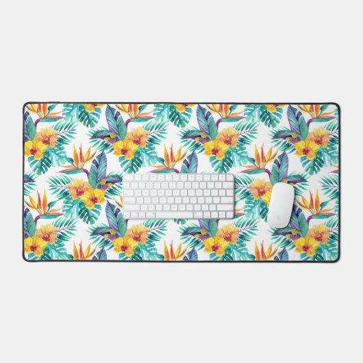 Paradies- und Orchideenvogel Schreibtischunterlage (Tastatur & Maus)