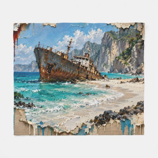 Paradies und Rost Fleecedecke (Vorderseite (Horizontal))