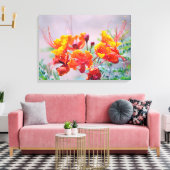 Paradies-Vogel Leinwanddruck (Insitu (Wohnzimmer))