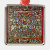 Paradies von Amitabha Silbernes Ornament (Vorne)