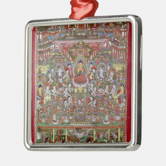 Paradies von Amitabha Silbernes Ornament (Links)