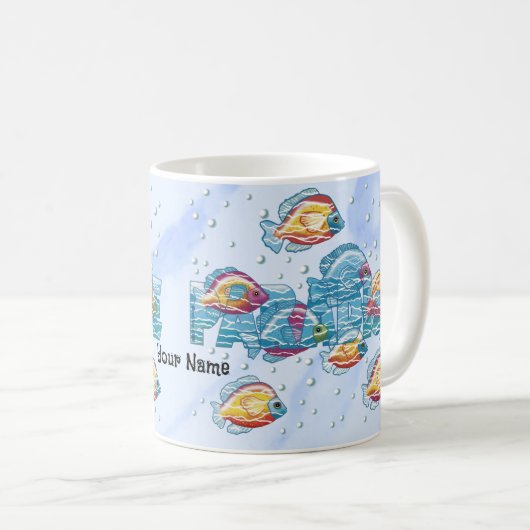 Paradiesfisch Kaffeetasse (VorderseiteRechts)