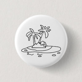 Paradiesinsel-Abzeichen/ Button, Urlaubs-Abzeichen Button