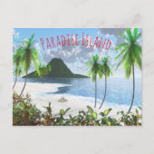 Paradiesinsel Postkarte (Vorderseite)
