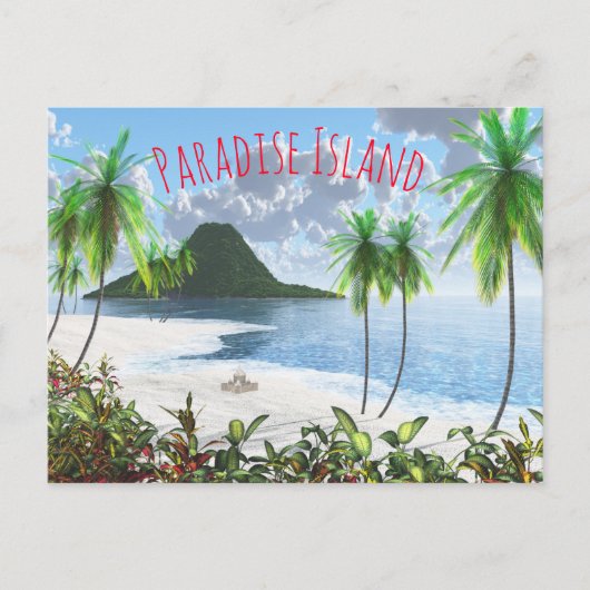 Paradiesinsel Postkarte (Vorderseite)