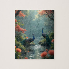 paradiesische Pfauen Puzzle