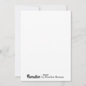 Paradieskarte Feiertagskarte (Rückseite)