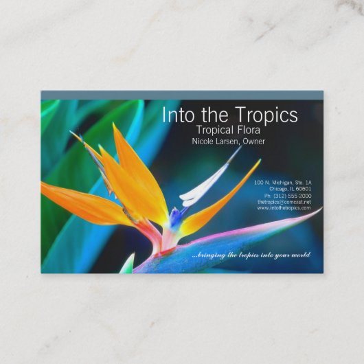 Paradieskarte Visitenkarte (Vorderseite)