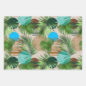 Paradiespflanzen hawaiianisches Muster Geschenkpapier Set (Vorderseite 3)