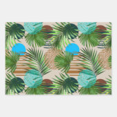 Paradiespflanzen hawaiianisches Muster Geschenkpapier Set (Vorderseite 2)