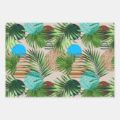 Paradiespflanzen hawaiianisches Muster Geschenkpapier Set (Vorderseite)