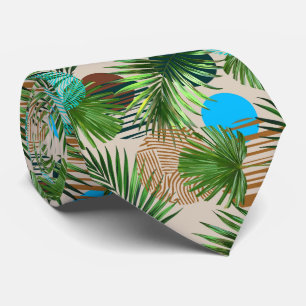 Paradiespflanzen hawaiianisches Muster Krawatte