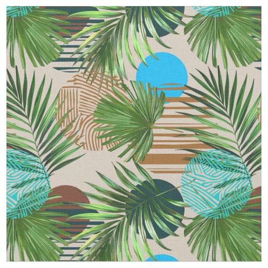 Paradiespflanzen Hawaiianisches Muster Stoff (Nahaufnahme)