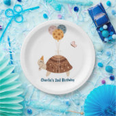 Paradiestier, Schildkröte mit Ballons und Party-Hu Pappteller (Party)