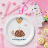 Paradiestier, Schildkröte mit Ballons und Party-Hu Pappteller (Party)