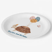 Paradiestier, Schildkröte mit Ballons und Party-Hu Pappteller (Schrägansicht)