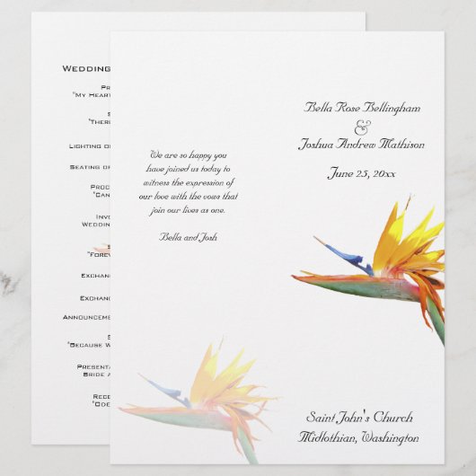 Paradiesvogel (Vorne/Hinten)