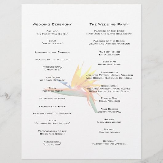 Paradiesvogel (Rückseite)