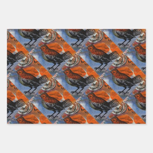 Paradiesvögel #2 geschenkpapier set (Vorderseite 3)