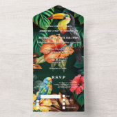 Paradiesvögel All In One Einladung (Innen)