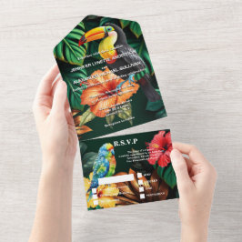 Paradiesvögel All In One Einladung