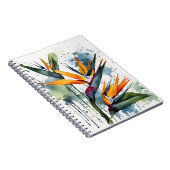 Paradiesvogel - Aquarellblumen Notizblock (Rechte Seite)