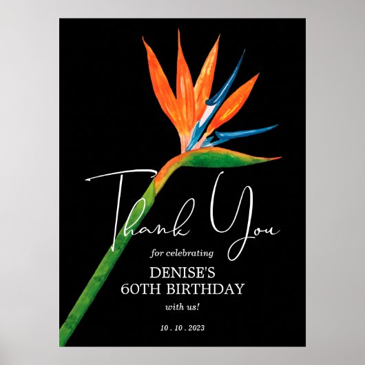 Paradiesvogel auf der Black Birthday Party Vielen Poster (Vorne)