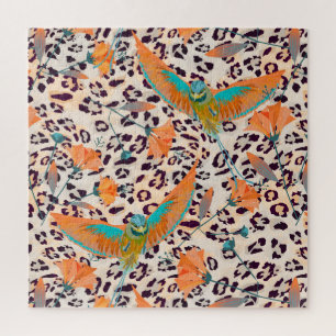 Paradiesvögel auf Leopardenbasis Puzzle