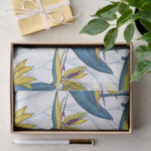 Paradiesvogel auf Weiß-Blume Seidenpapier (Geschenk)