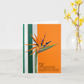 Paradiesvogel Beileid Danke Karte (Gelbe Blume)