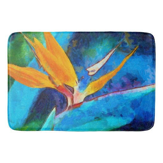 Paradiesvogel Blume Badematte (Vorderseite)