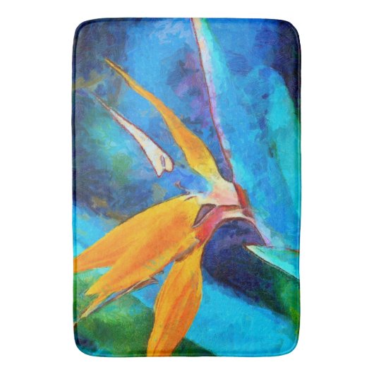 Paradiesvogel Blume Badematte (Vorderseite Vertikal)