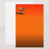 Paradiesvogel Blume Briefpapier (Vorne/Hinten)