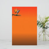 Paradiesvogel Blume Briefpapier (Stehend Vorderseite)