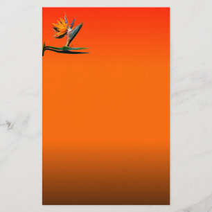 Paradiesvogel Blume Briefpapier