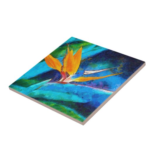 Paradiesvogel Blume Fliese (Seite)