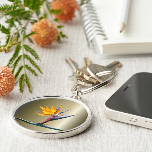 Paradiesvogel Blume Schlüsselanhänger (Seite)