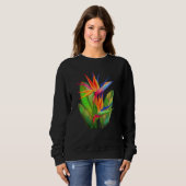 Paradiesvogel-Blume Strelitzia Sweatshirt (Vorne ganz)