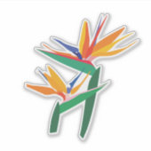 Paradiesvogel-Blumen-Aufkleber Aufkleber (Vorderseite)