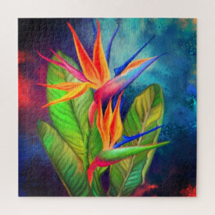 Paradiesvogel-Blumen-Puzzle Puzzle