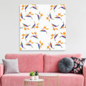 Paradiesvogel-Blumenmuster Leinwanddruck (Insitu (Wohnzimmer))