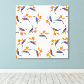 Paradiesvogel-Blumenmuster Leinwanddruck (Insitu (Holzboden))