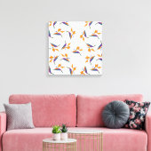 Paradiesvogel-Blumenmuster Leinwanddruck (Insitu (Wohnzimmer))