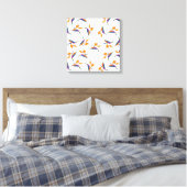 Paradiesvogel-Blumenmuster Leinwanddruck (Insitu (Schlafzimmer))